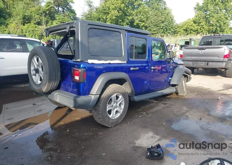 2020 Jeep Wrangler Unlimited Sport S 4X4 из США, поврежденный, VIN 1C4HJXDN3LW149986